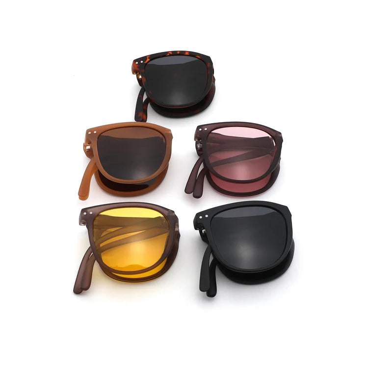 Hot Sale Oem Custom logo TR90 Folding Sunglasses 2023 Foldable Uv400 Sunglasses Polarized