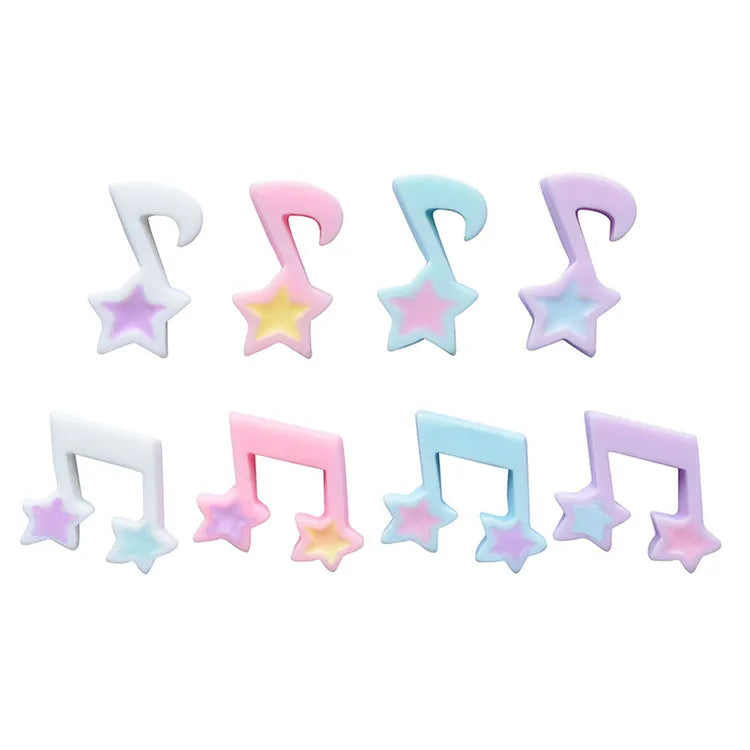 Modern Style Resin Toy Music Pink Dress Accessories Star Notes Resin Crafts