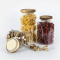 Wholesale Large Capacity Kitchen Cereal Bulk 40oz 1300ml 2000ml 2800ml Big Honey Glass Jar with Wooden Lid MegaBDM