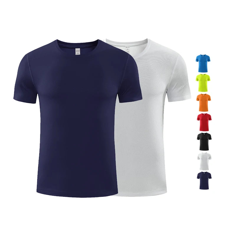 Custom Men's Fitness T-Shirt Breathable 100% Polyester Quick-Drying Knitted Fabric With Sublimation Printing for Gym Use