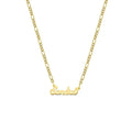 14K PVD Gold Plated  Letter Pendant Stainless Steel  Figaro Chain  Personalized Name Necklace