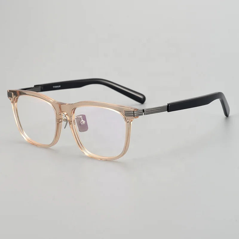 2022 New Factory Stock Spring Elastic Soft Frame Fashionable Comfortable 100% Pure Titanium+Plate Unisex Lightweight 5 Frame