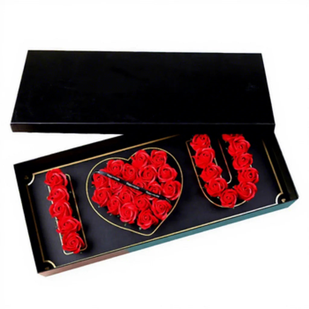 Valentin Valentine's Decoration San 2021 Roses Present Happy Box Flowers Party Favor Cake Topper Set Valentines Day Gifts MegaBDM