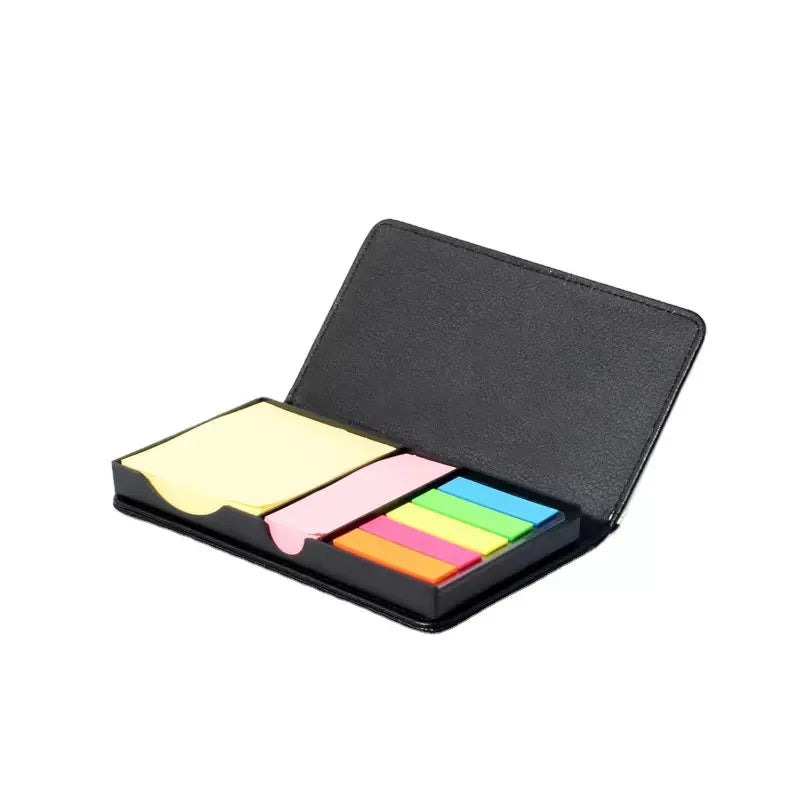 Personalized Sticky Notes Rectangle Shape Sublimation PU Leather  Notepads Holder