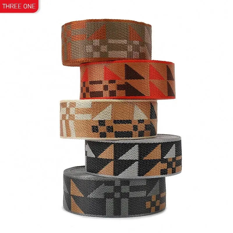 Wholesale New Hot Selling 50mm Nylon Jacquard Webbing for Shoes Hats Clothing Bags Shoulder Straps Luggage Ribbons