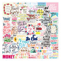 50pcs Hot Motivational English Series Graffiti Stickers Packs for Car Motorcycle Suitcase Guitar Notebook Wholesale
