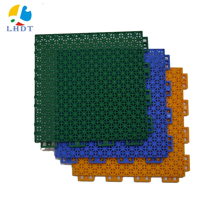 PP Outdoor Tennis Court Floor Indoor Sports Tiles Interlocking Sports Plastic Dance Floor Tiles Noise Reduction