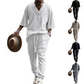 S-4XL Thin Quick Drying Two-piece Set Men's 3D Printed Casual Sports Set Classic Summer Pants Set
