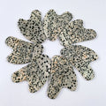 Huiying Dalmatian Jasper Heart Shape Gua Sha Stone Heart Traditional Massage Facial Skin