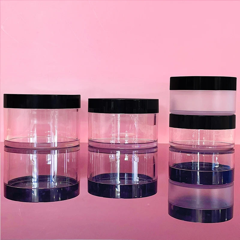 Customized Round Shape Plastic Thick Wall PET Jar 0.5-7oz Custom Color Cosmetic Cream Jar for Skin Care