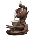 13.7*9*13.9cm New Smoke Fountain Holder Waterfall Stick Teapot Backflow Incense Burner Censer Cone