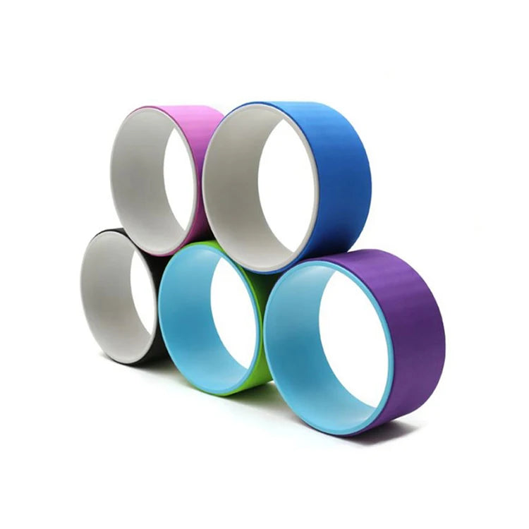 Colorful Yoga Wheel Fitness Relaxation Exercise Pink Green Flexible Assistance Back Assistance Formal Roller Yoga Product