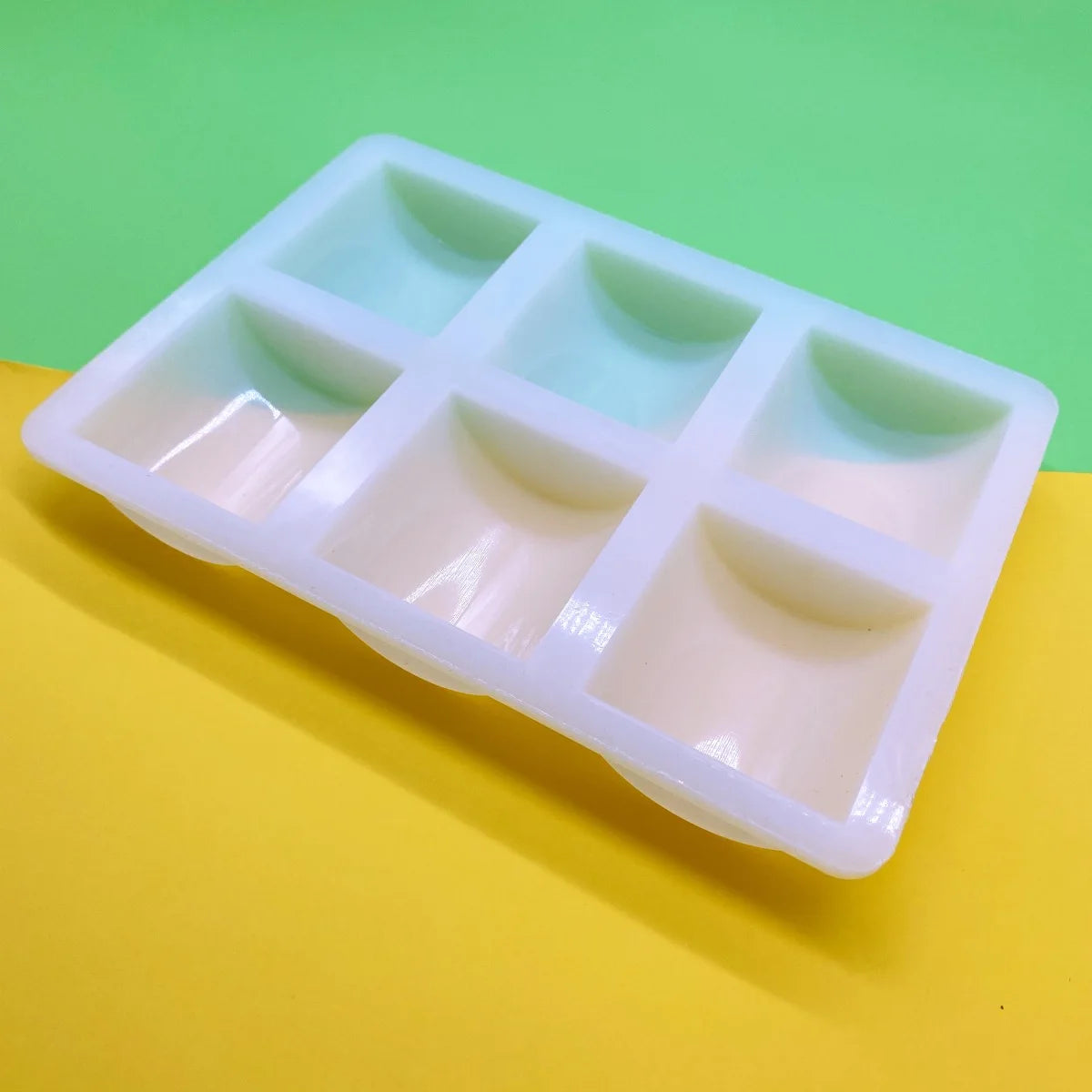 Early Riser 6 Cavities Half Cylinder Silicone Soap Mold Non-Stick Food Grade Silicone Mould for Hand Made Soap Chocolate Cake