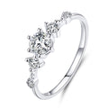 100% Real 925 Sterling Silver Bright Zircon Wedding Ring for Women Delicate Engagement Lover Rings Fine Jewelry SCR568