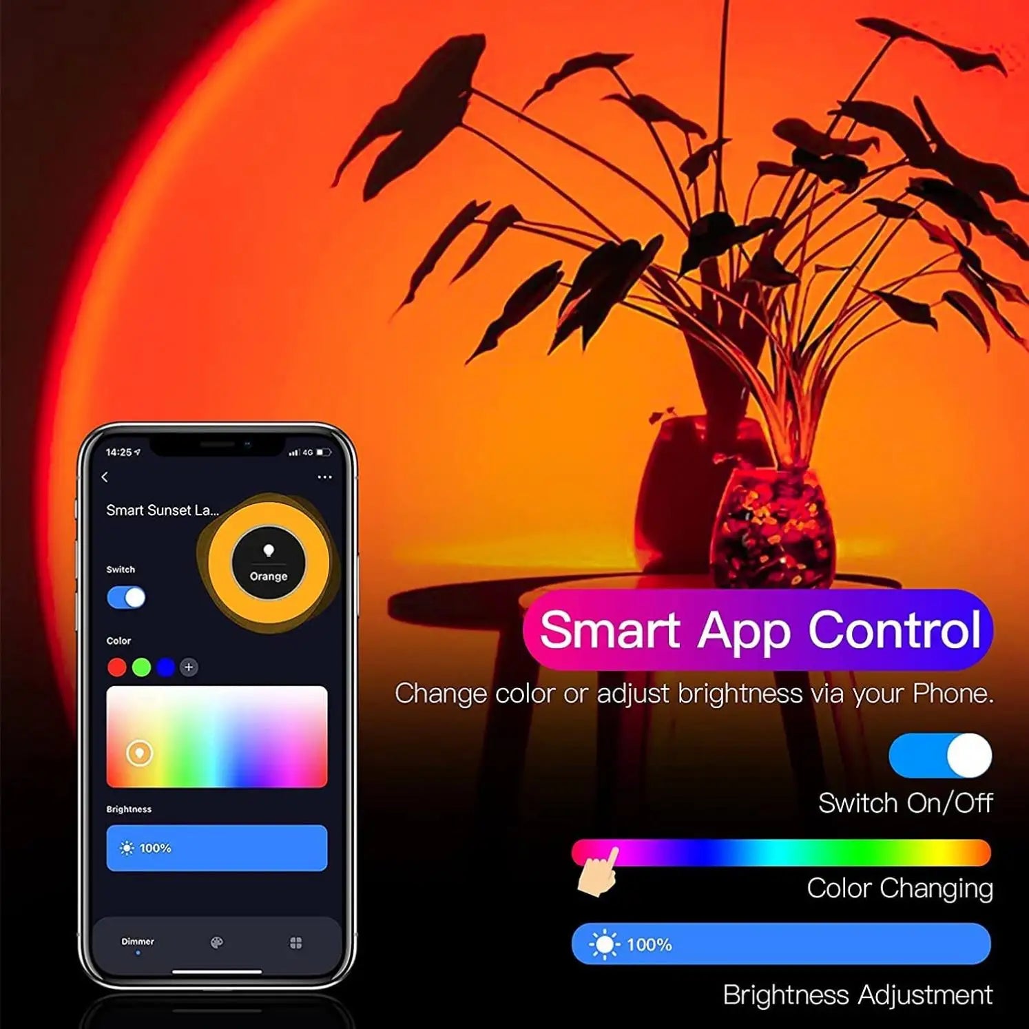 Wholesale Modern Projector LED Decorative Light Table Projection 360 Degree Sunset Lamp Goose Neck Remote Control