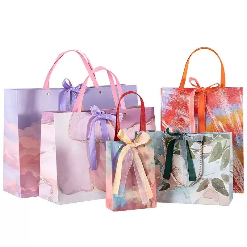 Ready in Ship Luxury Wholesale Clothing Shoes Cosmetics Jewelry Wig Boutique Retail Gift Shopping Paper Bags With Handle