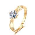 Fashion Rings  Gold Plated Jewelry Bague En or Luxury Zircon Wedding Woman Rings Bague Femme