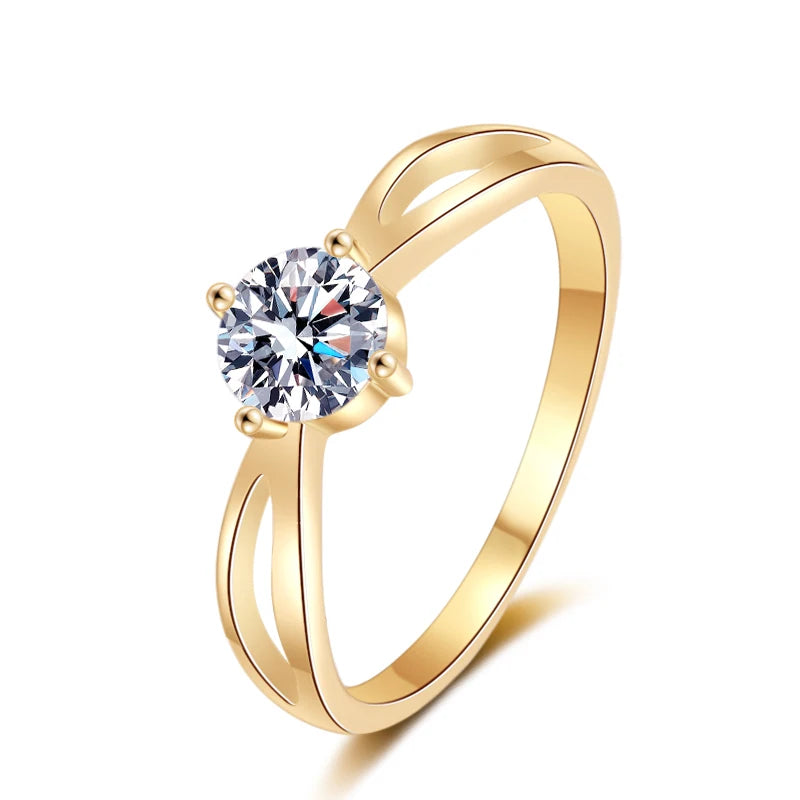 Fashion Rings  Gold Plated Jewelry Bague En or Luxury Zircon Wedding Woman Rings Bague Femme