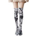 Wholesale  20D Custom Cartoon Funny Socks Cute Lolita Printing Designer Women's  Hosiery Thigh High Stockings