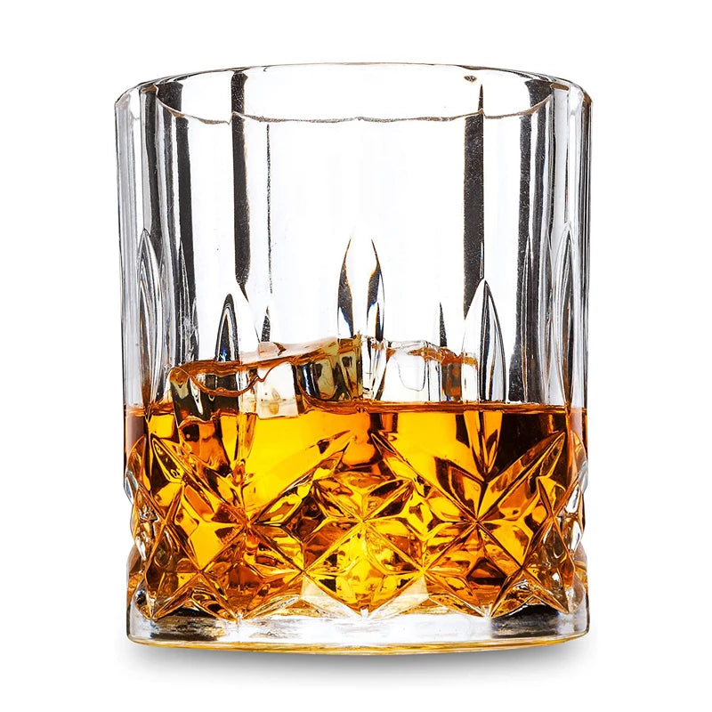 Wholesale Creative Custom Embossed clear Water Glass Cup Old Fashion Whiskey Glass