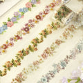 1 Roll of Tape Embroidered Dream Flower Tape Series Die-cut Tape Handbook Decoration Collage Material