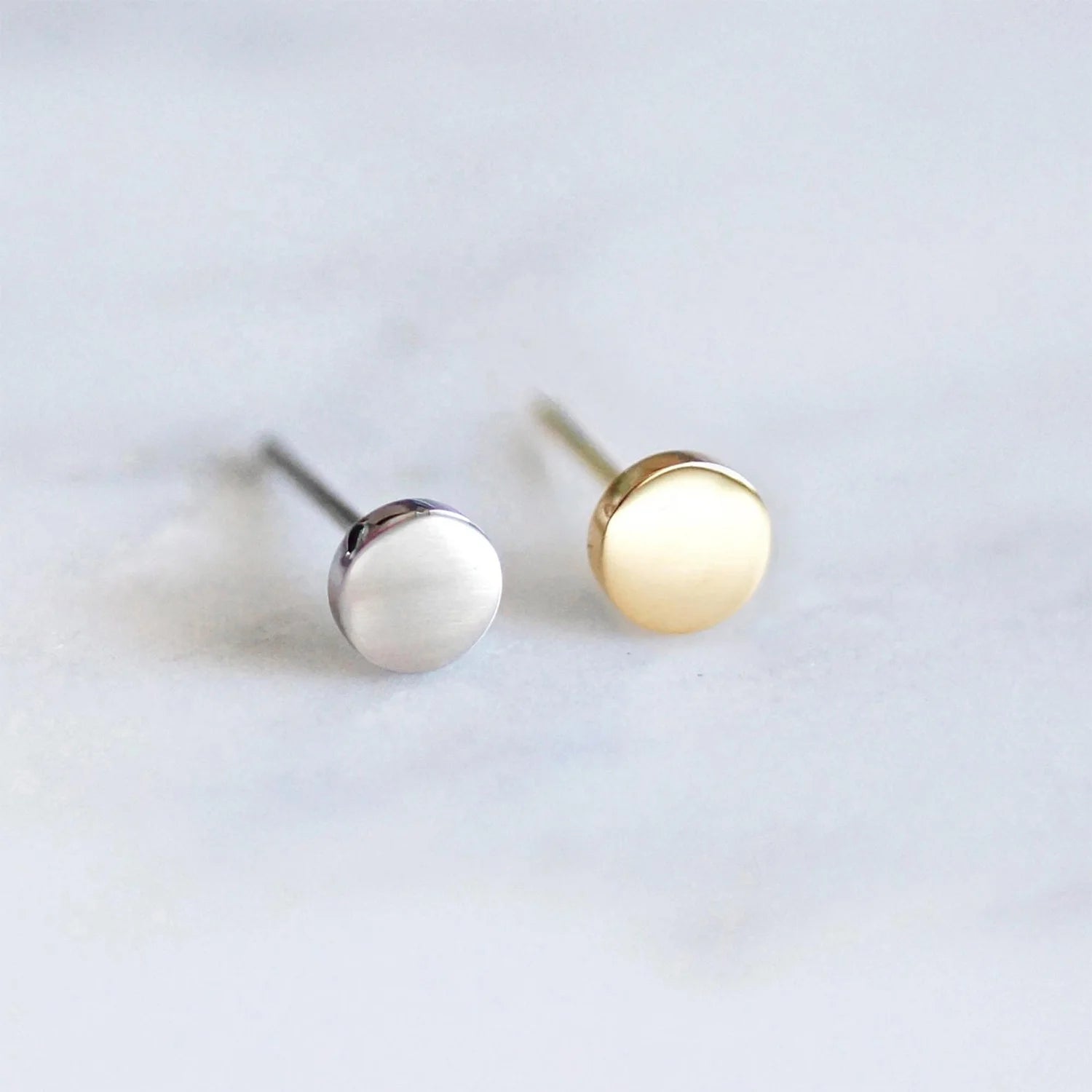 Minimalist Round Earrings Women Classic Luxury Jewelry Trendy 14k Gold Wholesale Stainless Steel Fine Earrings Studs
