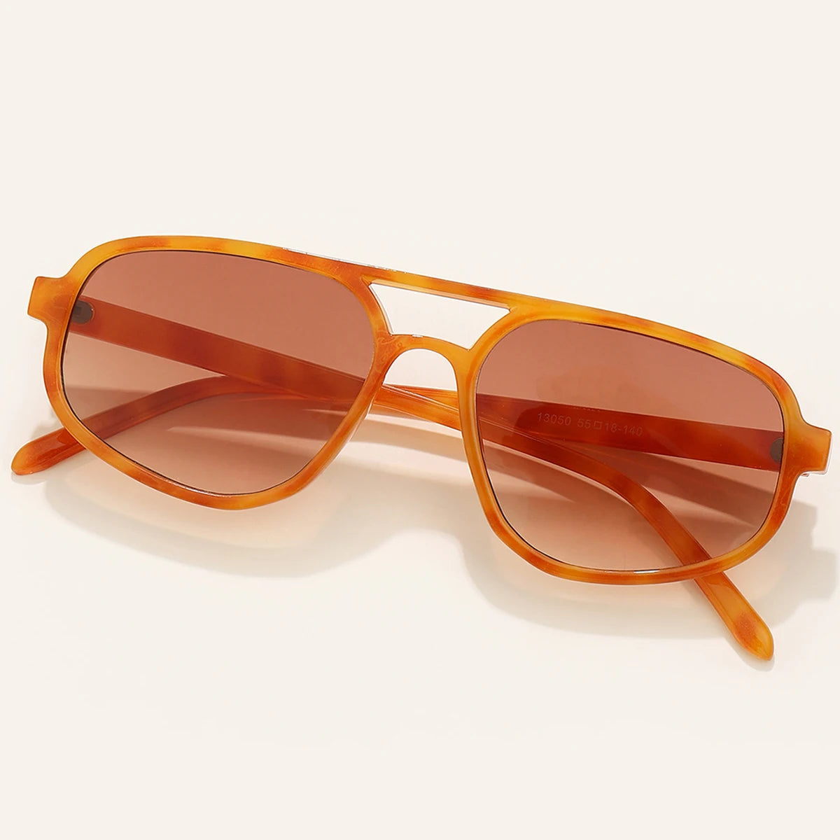 New Double Bridge Demi Pilot Frame Private Label Manufacturers Sunglasses UV400 PC Lens Custom Logo Fashion Women Sunglasses