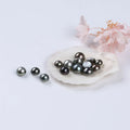 8-11mm Wholesale Natural Tahiti Black Mabe Pearls Loose Flat Back Pearls