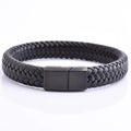 Wholesale Luxury Custom Logo Men's Magnetic Clasp Men Jewelry Bracelet Real Leather Bracelet
