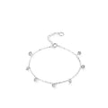 Daidan Bling Bracelet Women Elegant Simple Cubic Zirconia Sterling Silver Charm Bracelet