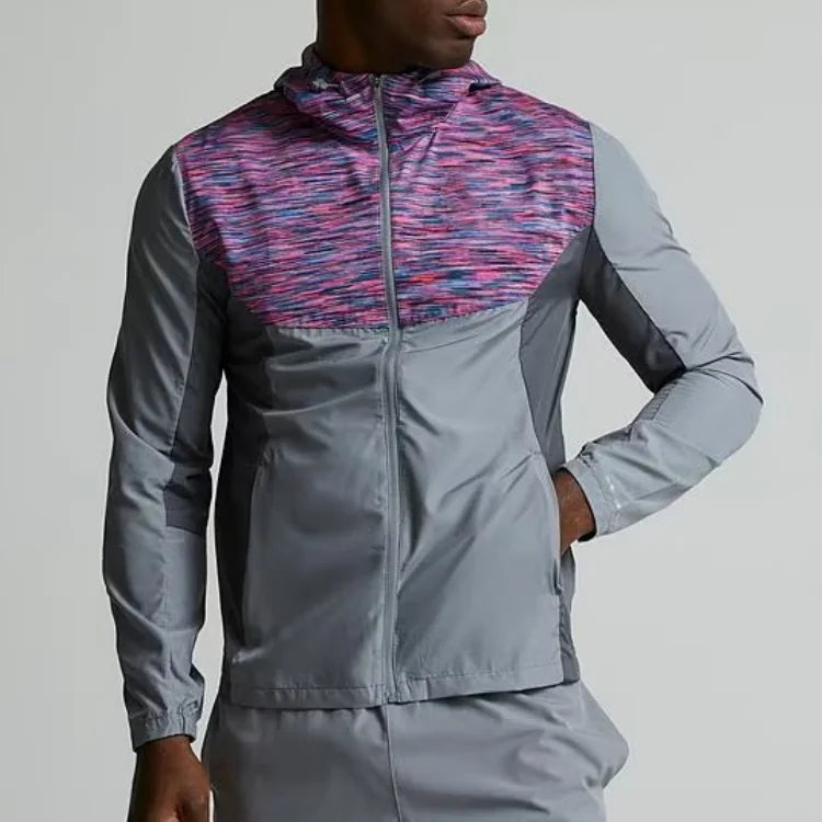 Top Quality Unisex Two-color Contrast Windbreaker Jacket Zipper up Coaches Jacket for Men Stylish