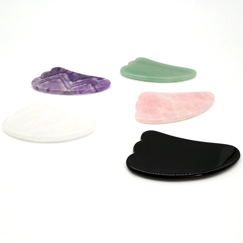 Natural Jade Stone Message Board for Body Neck Face Gua Sha Jade Scraping Massage Tool Jade Facial Massage Roller