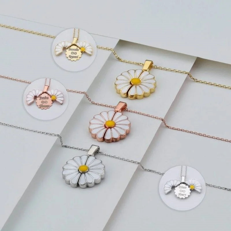 OEM Collier Wholesale Customized Gold Choker Open Sunflower Jewelry Pendant Daisy Necklace