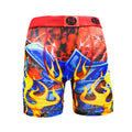 Men's Sports Underwear Digital Color Print Free Size Breathable Silk Polyester Fabric 5-Point Long Boxer Pants for Boys