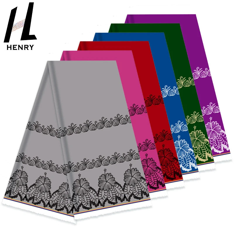 Henry Sustainable Design Grey Polyester Printing Micronesian Style Design Fabric for Mumu Dress