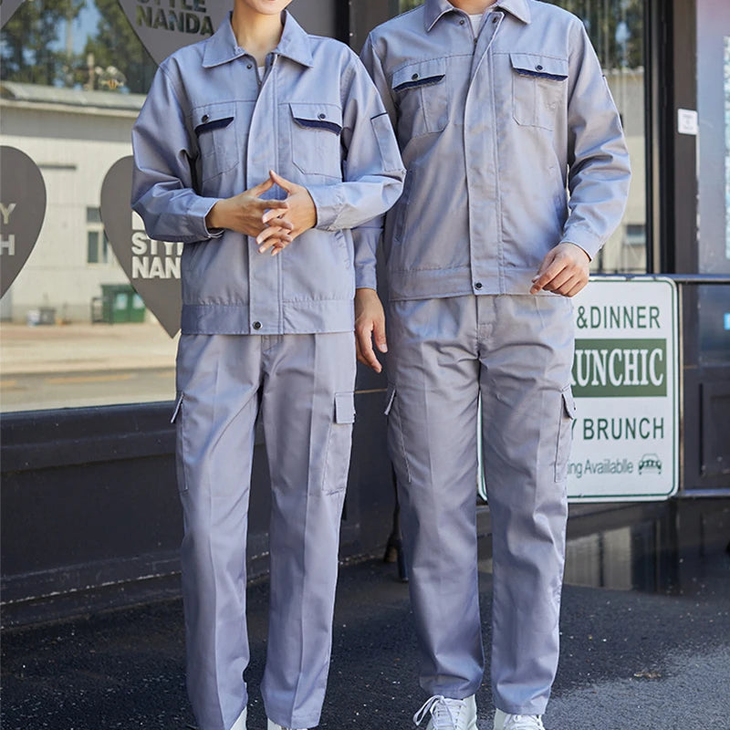 Long Sleeve Motor Mechanic Auto Repair Shop Factory Site Workshop Clothes Gas Station Labor Protection Clothing Uniforms Suits