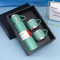 Hot Sale Promotional Gift 304 Stainless Steel Business Water Bottle Two Cups Gift Set Bullet Type Vacuum Flask Gift Sets