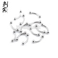 Titanium Externally Threaded Ball Curved Barbell Banana Eyebrow with Ball Body Piercing Jewelry