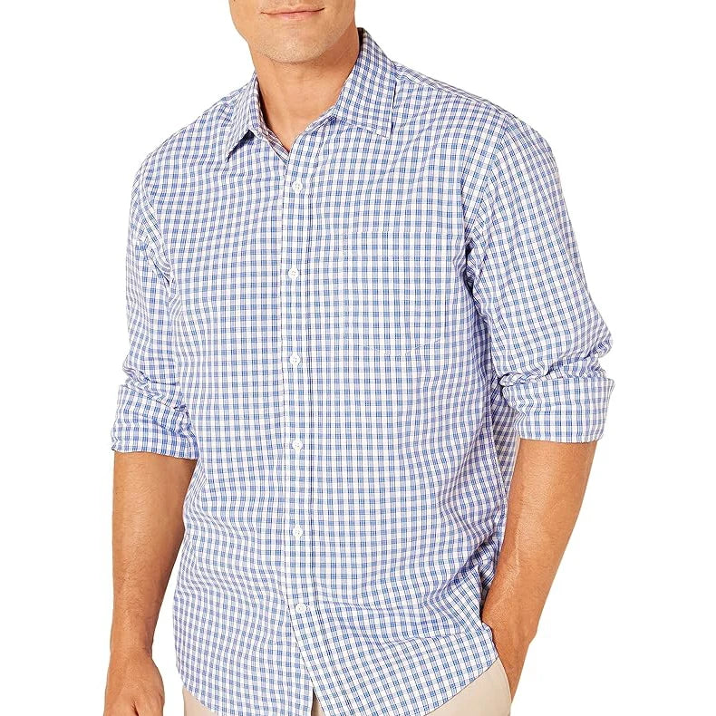 OEM Men's Solid Cotton Long Sleeve Business Casual Shirts Spring Wedding Shirt Single-Button Turn-down Collar Twill Fabric