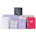 New Simple Square  Recyclable Shopping Paper Bag Button Closure Hot Stamping Kraft Birthday Gift Bags for Clothing Storage