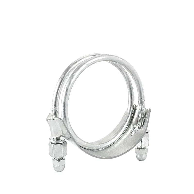 Tiger Clamps Spiral Double Bolt Clamps for CountercLockwise Helix Hoses Zinc Plated Carbon Steel Hose Clamp