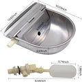 Automatic Stainless Steel Cow Drinking Water Bowl With Float Valve Cattle Trough Farm Livestock Animals