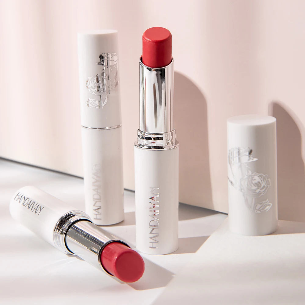 Handaiyan Vegan Free Matte Lipstick Premade Maquillaje Long Lasting Matte Solid Lipstick High Pigment