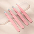 Wholesale Stock Stainless Steel 96 Eyebrow Tweezers Set Multifunction Flat Mouth Slanted Tip False Eyelash Extension Use OEM/ODM