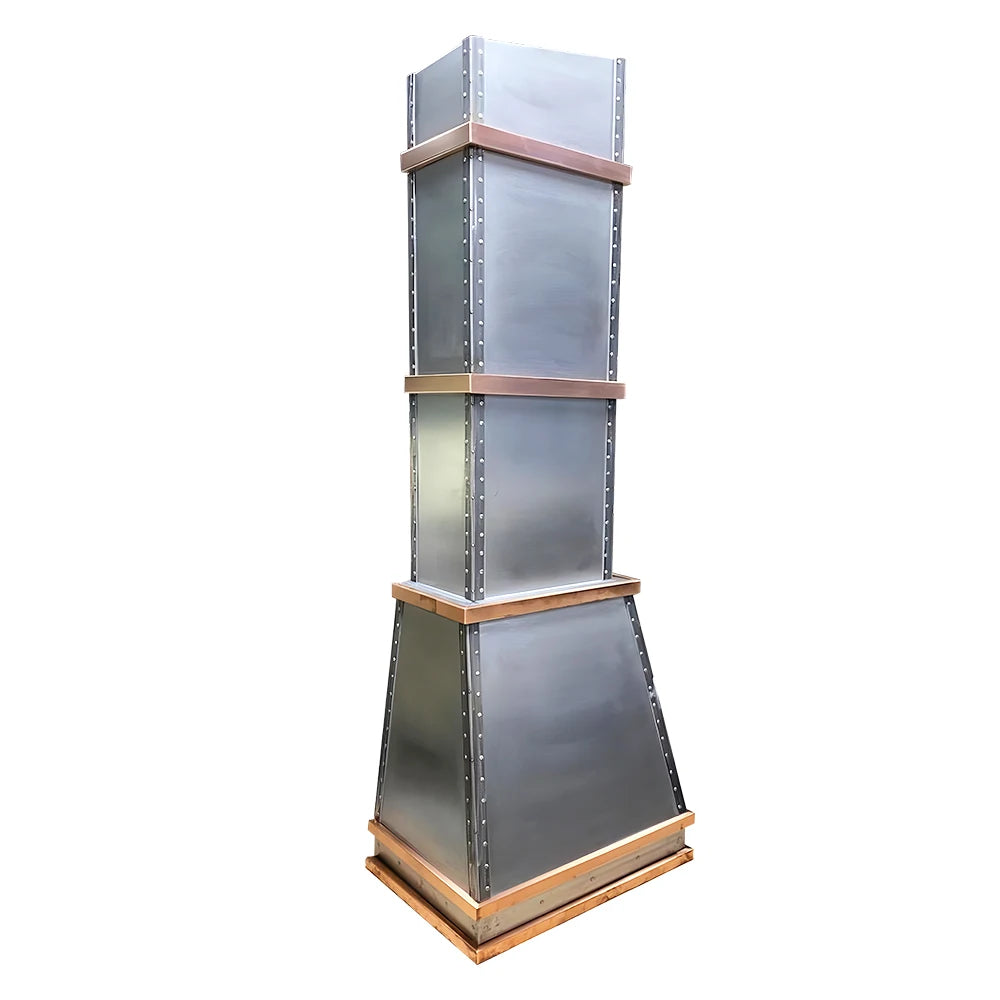 OEM Custom Large Stainless Steel Structural Parts Chimney Exhaust Housing Metal Plate Bending Welding Fabrication Services