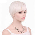 12 Inch Short White Kinky Curly Glueless Synthetic Fiber Party Wig Pre Plucked for Black Women Fashion Wholesale
