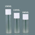 Low MOQ 100ml 120ml 150ml Plastic PET Empty Scrub Bottle with Screw Cap for Skin Care Toner and Lotion Packaging