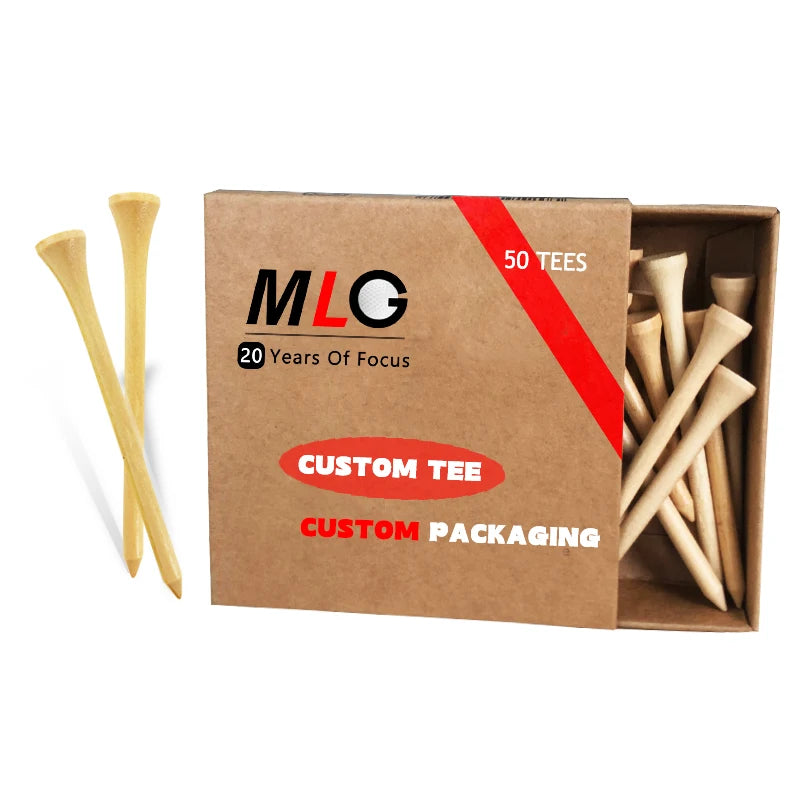 Natural Bamboo/Wooden Golf Tee OEM High Quality  4" 3 1/4 " 2 3/4" 2 1/8" Golf Tees