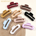 11.5cm New Soft Silicone Solid Color Hair Clip Claw Elliptical Closure Safe Hair Accessories Elegant Rectangular Hair Claw Women