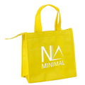 Custom Logo Eco-friendly Yellow Non-Woven Shopping Tote Bag Wholesale Zipper-Sealed Design